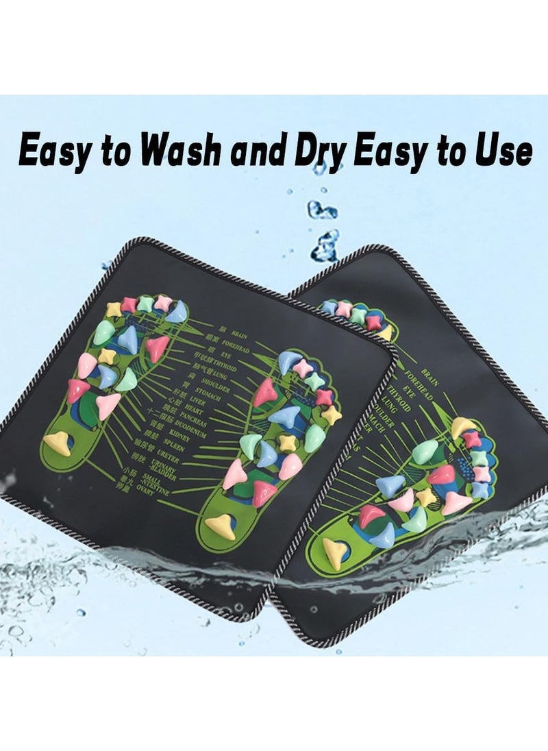 CMGTYYD Reflexology Mat, Foot Massage Mat,Shumeijian Feet Mat, Shumeijian Foot Massage Mat, Acupressure Foot Mat, Foot Acupressure Mat, Foot Massage Acupoint Mat, Reflexology Foot Mat (35 * 35cm)  - Image 5