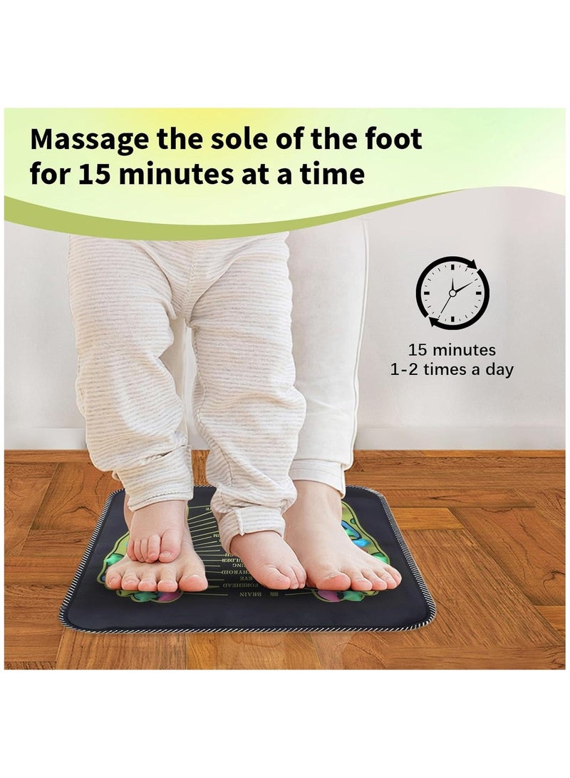 القدم تدليك حصيرة الانعكاس المشي الحجر الطريق القدم تدليك نقطة الإبر حصيرة للضغط الإبر يسترخي للطلاب المسنين الجلوس لفترات طويلة وعمال المكاتب (13.78 × 13.78 بوصة) - Image 5