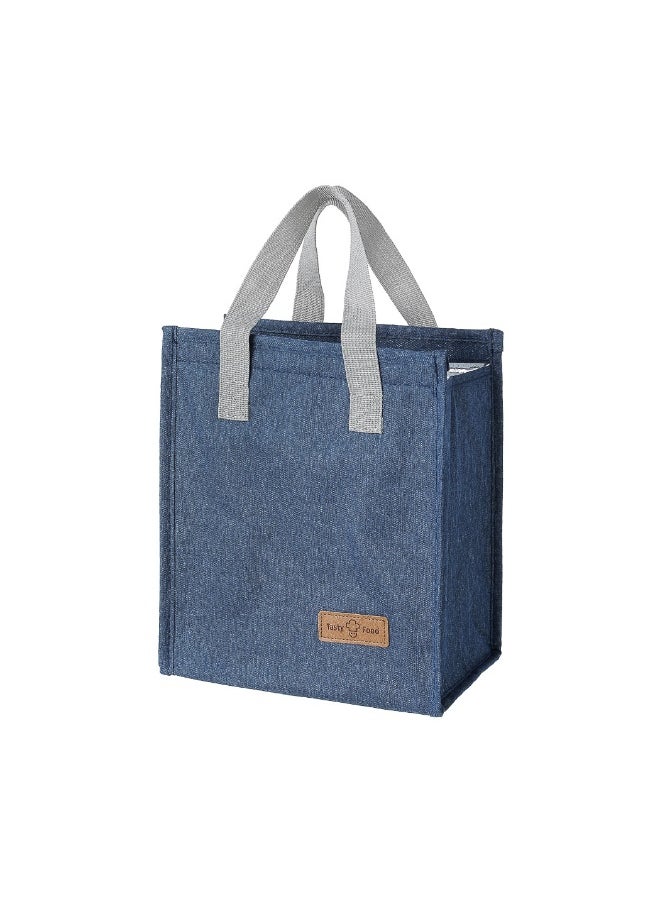 Miniso - A functional and stylish navy blue lunch bag that keeps your food secure and fresh. - Image 1