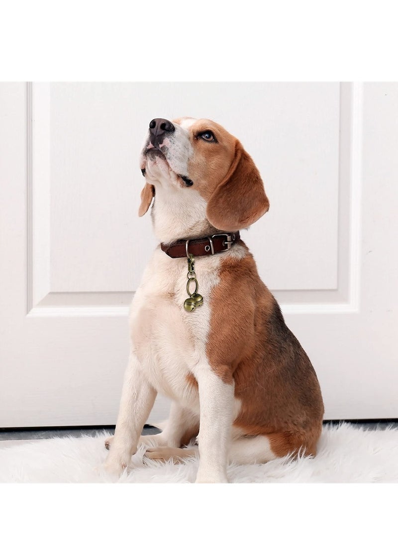 KASTWAVE 2 Pcs Pet Collar Bell Cat and Dog Bells Brass Bells for Pets Collar Charm Pendant Bells with Clasp Swivel Pet Tracker Vintage Small Bell for Dogs Cats Medium - Image 5