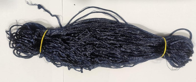 OMX 2.5 MM, 60 Mtr, Thick Malai Macrame Cord/Malai Dori/Silk Macrame, Bugtail Satin Cord Shamballa Beading Kumihimo String (Dk Navy Blue) - Image 2