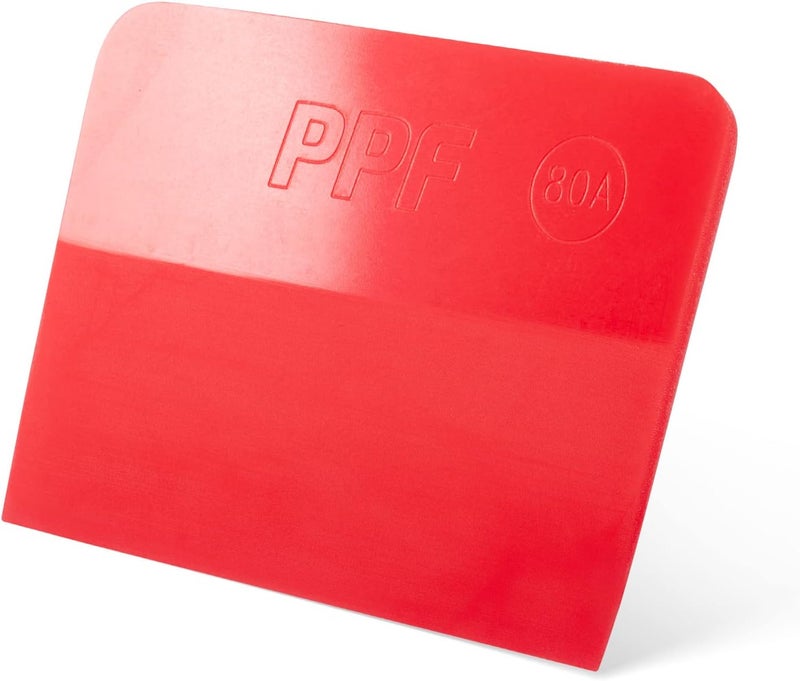 FOSHIO PPF Squeegee for Vinyl, Red 80A Hardness Medium Size Anti-Scratch TPU Rubber Window Tint Squeegee for Paint Protection Film, Car Window Tinting - Image 1