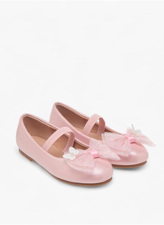 Flora Bella By Shoexpress Girls Bow Detail Ballerinas With Slip On Closure  - Image 2