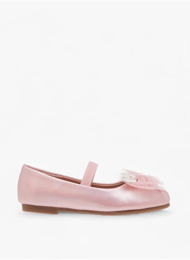 Flora Bella By Shoexpress Girls Bow Detail Ballerinas With Slip On Closure  - Image 3