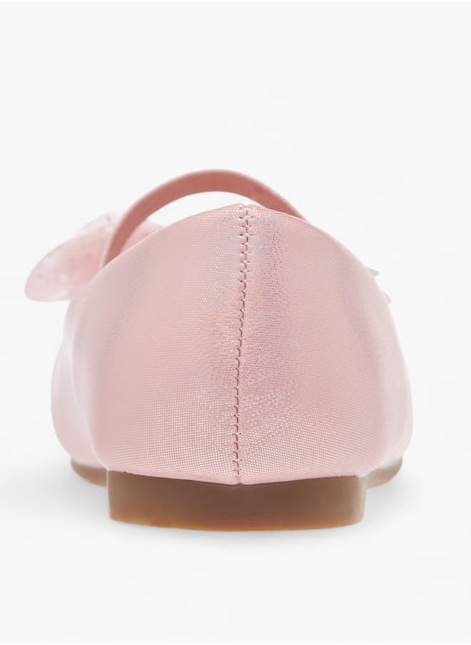 Flora Bella By Shoexpress Girls Bow Detail Ballerinas With Slip On Closure  - Image 5