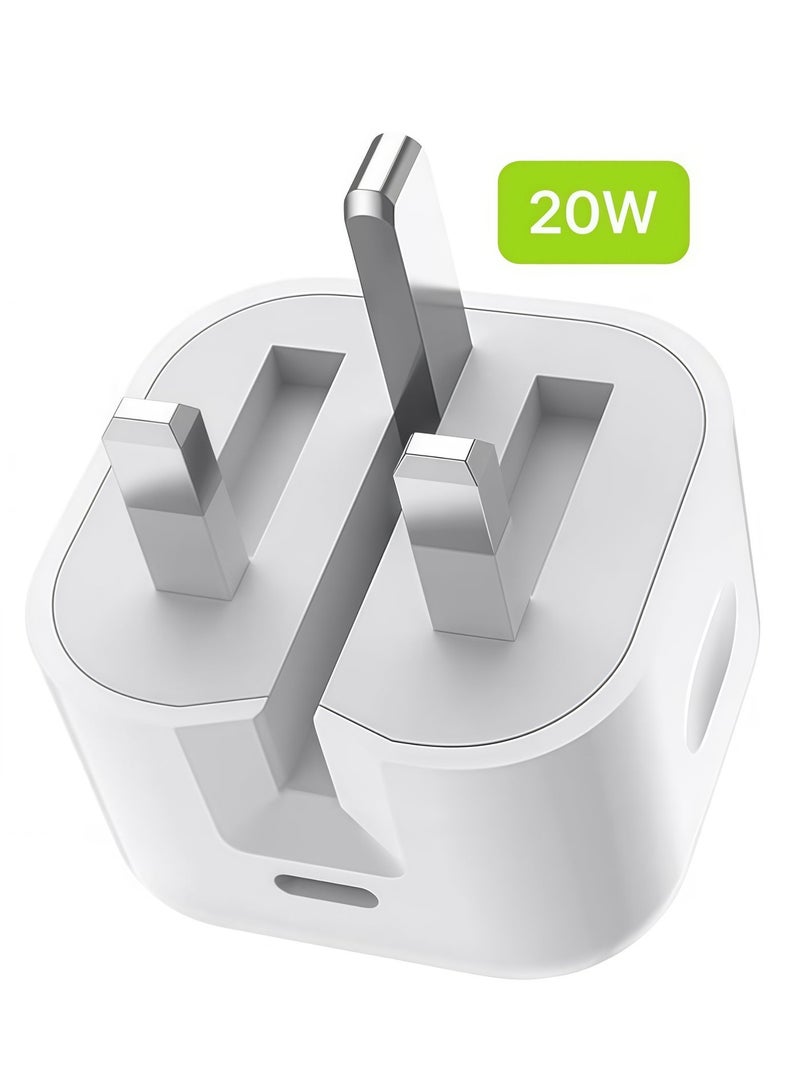 BlueHole IPhone Charger Fast Charging 20W USB-C Travel Power Adapter Compatible for iPhone 16/15/14/14 Pro/14 Pro Max/14 Plus/13/12/SE2020/11/XR/XS Max/X/iPad,Samsung Galaxy And all Type C Phones - Image 1