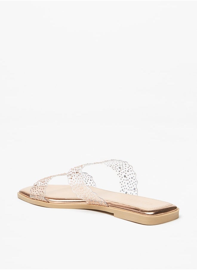 Celeste Women's Embellished Slip-On Flat Sandals  - Image 3