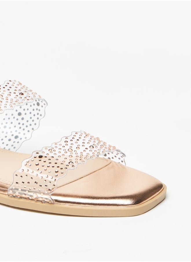 Celeste Women's Embellished Slip-On Flat Sandals  - Image 4