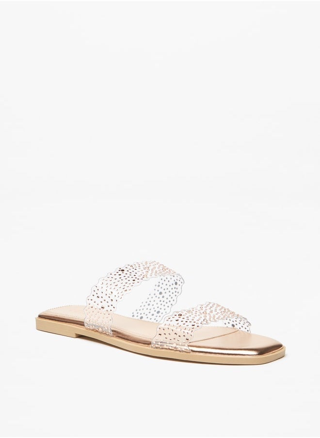 Celeste Women's Embellished Slip-On Flat Sandals  - Image 2