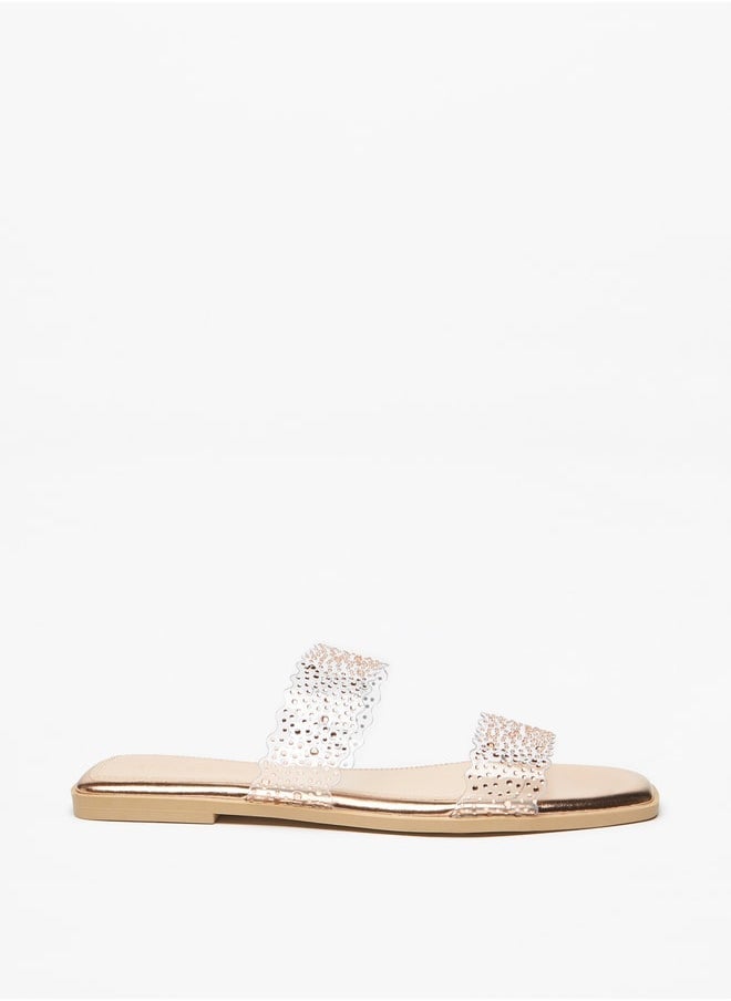 Celeste Women's Embellished Slip-On Flat Sandals  - Image 1