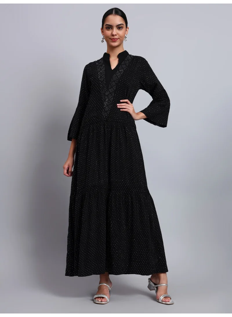 Alaya Women's Cotton Jalabiya with Mirror Work-AL4051