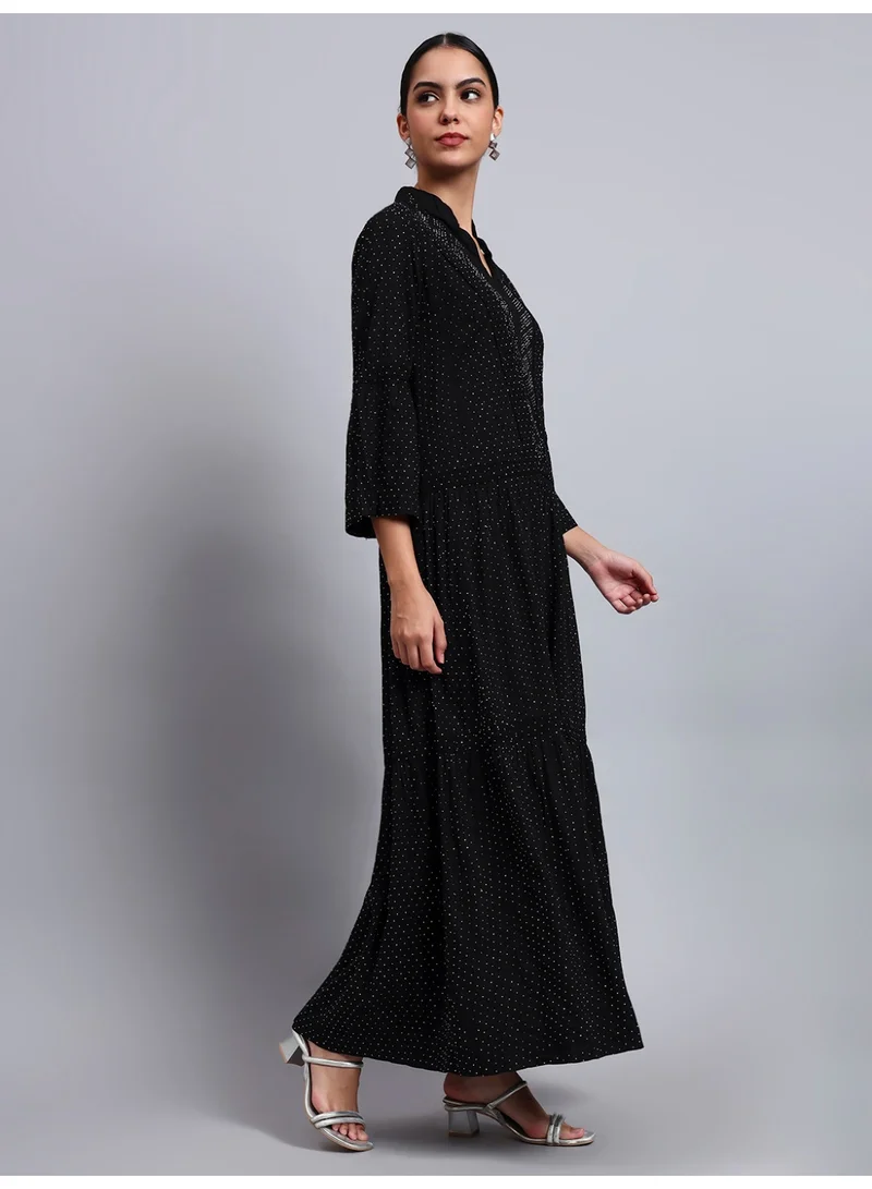 Alaya Women's Cotton Jalabiya with Mirror Work-AL4051