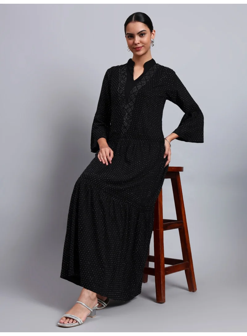 Alaya Women's Cotton Jalabiya with Mirror Work-AL4051