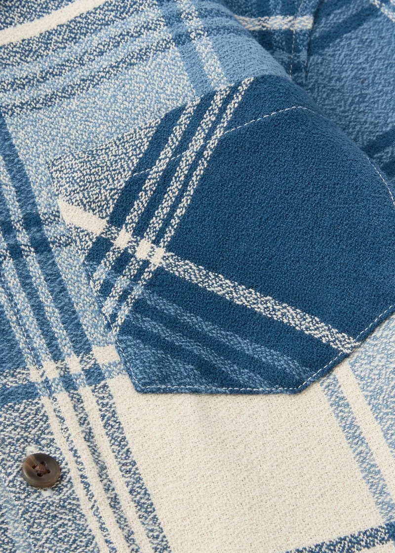 ماتلان قميص كاروهات أزرق للأولاد