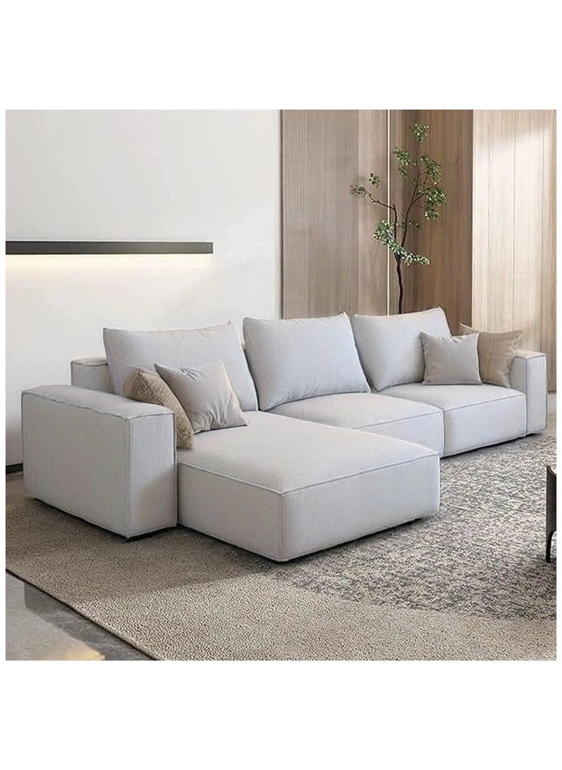 KARNAK Karnak Sectional Sofa With Cushions L-Shaped Comfortable Living Room Sofa Color (White)  - Image 1