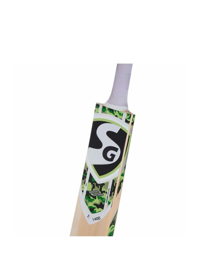 SG T-1400 Kashmir Willow Scoop Bat For Tennis Cricket Ball - Image 2