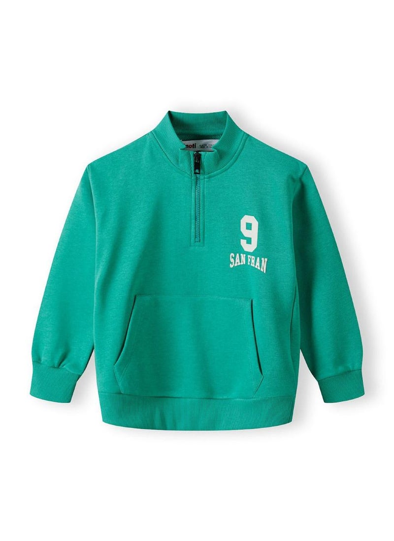 مينوتي طقم رياضي ولادي بقطعتين مع سحاب نصفي وطبعة - Image 4