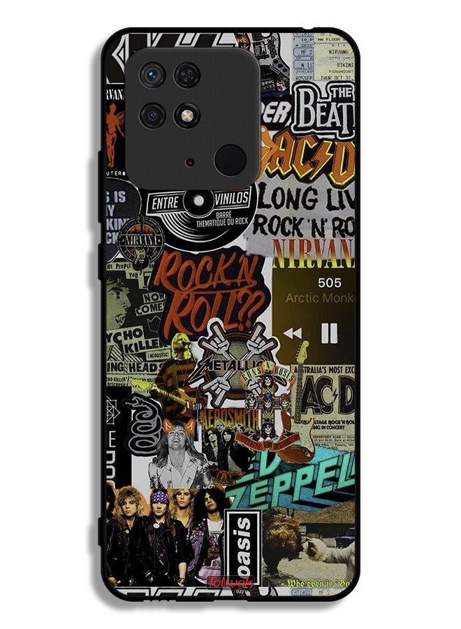 Tolwak Xiaomi Redmi 10C Protective Case Cover Long Live Rock N Roll - Image 1