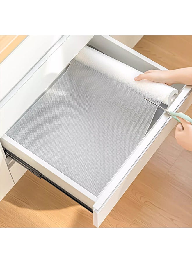 Generic - EVA Table Mat Transparent Thickened Drawer Mat Heat Insulation Waterproof Non-slip Cutting Wardrobe Mat Cabinet Pad Paper Shoe Cabinet Mat-Color:Convex Dot Pattern ]-Specifications:45*500cm - Image 1