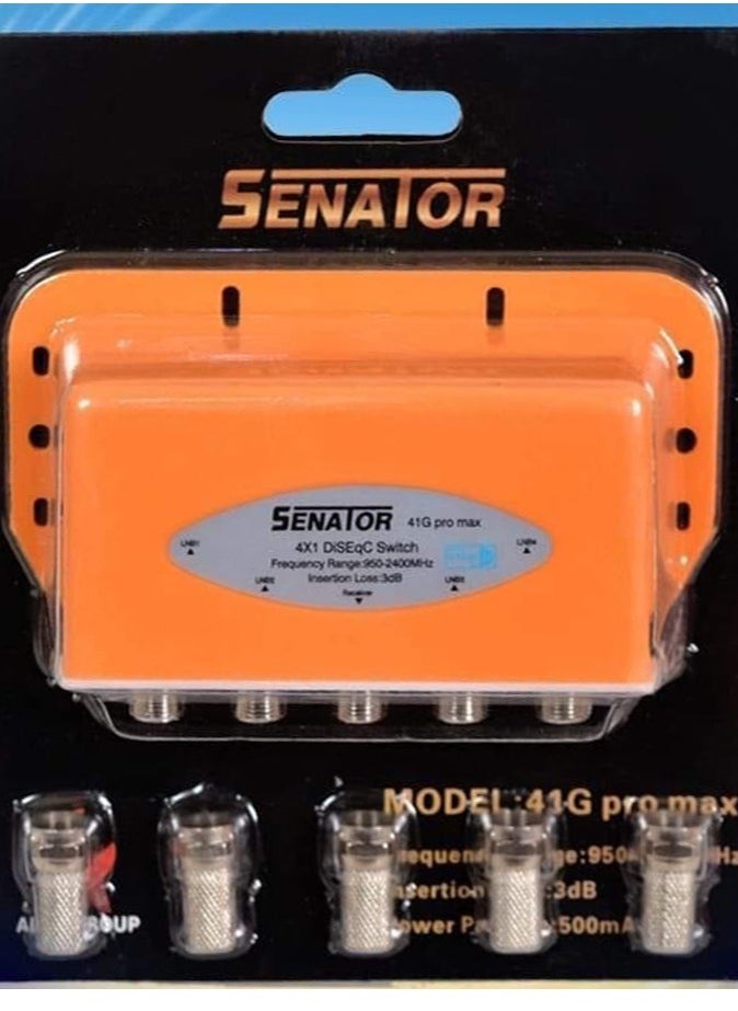 SENATOR Senator 41G Pro Max Diseqc Switch - 4 Ports - Orange 