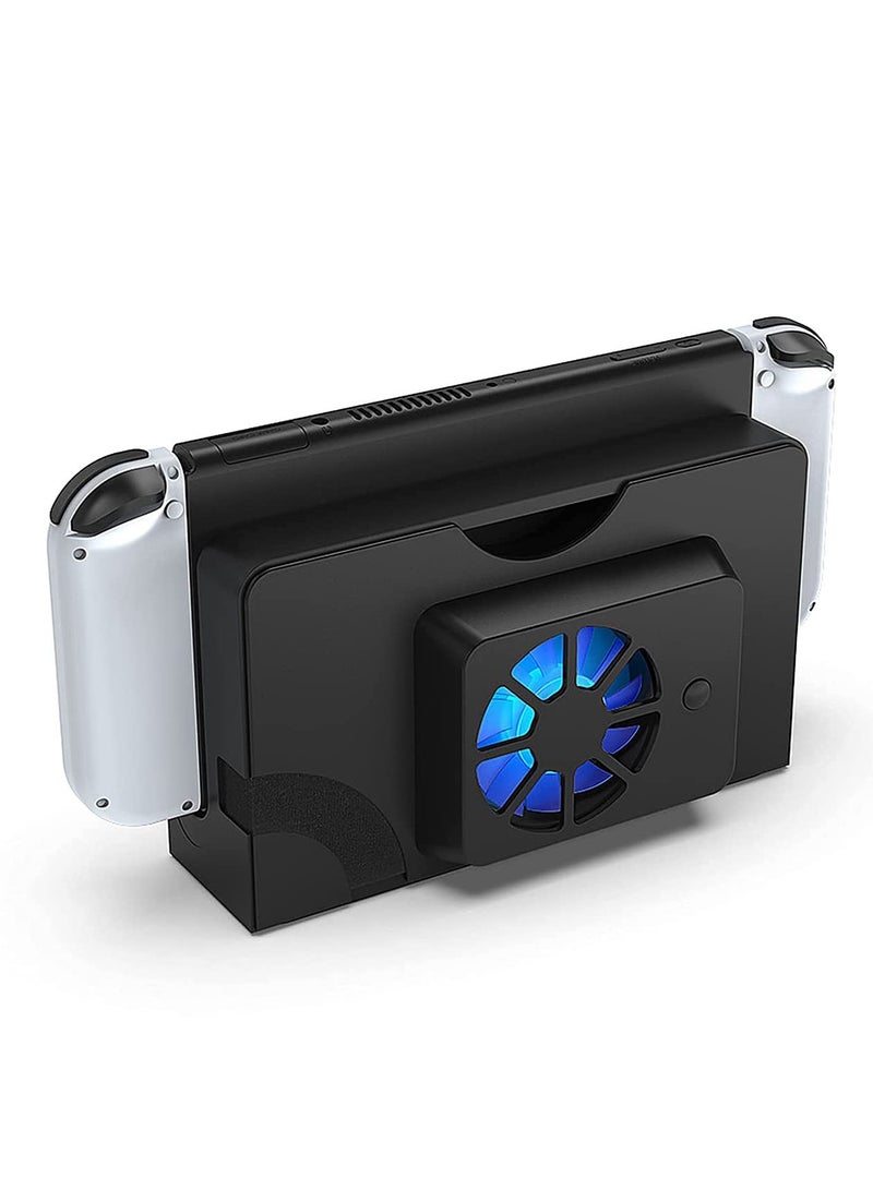 SYOSI Switch OLED Dock Fan, Cooling Fan with Blue Light for Nintendo Switch OLED, Switch OLED Accessories - Image 4