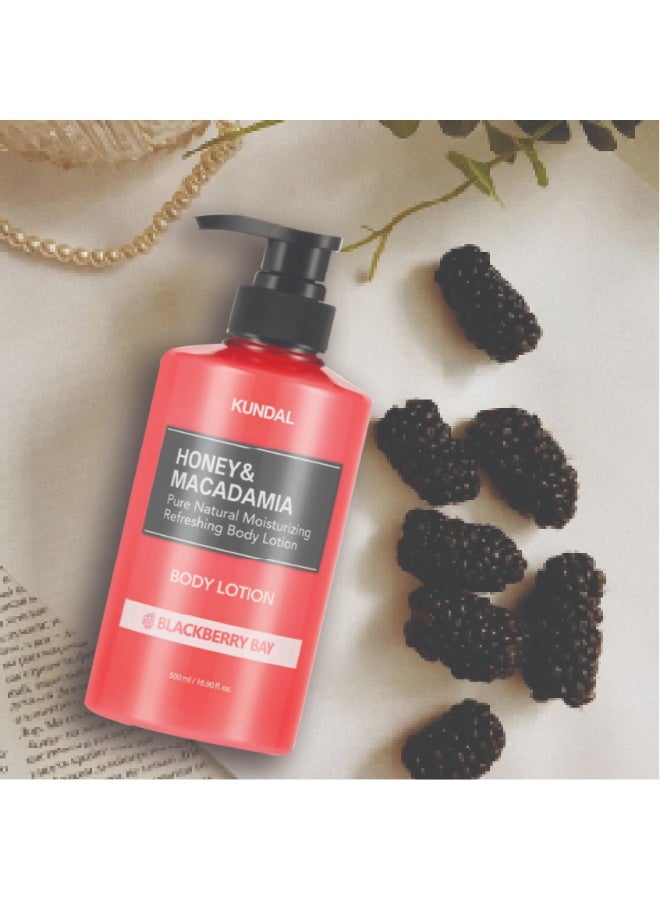 KUNDAL Honey & Macadamia Body Lotion - Blackberry Bay 500ml - Image 3
