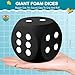 Shappy 3 Inches Foam Dice Fun Filled Large Educational Toy Kawaii Giant Decorative Eva Foam Jumbo Dice Big Square Building Blocks for Board Game Nights Learning SessionsBlack1 Pc - Image 4