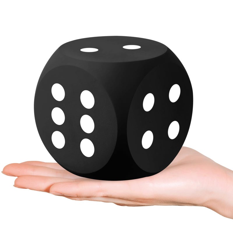 Shappy 3 Inches Foam Dice Fun Filled Large Educational Toy Kawaii Giant Decorative Eva Foam Jumbo Dice Big Square Building Blocks for Board Game Nights Learning SessionsBlack1 Pc - Image 3