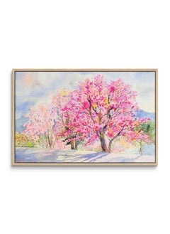 Home Gallery Boho Abstract Colored Leaf Printed Framed Wall Art  - Image 3