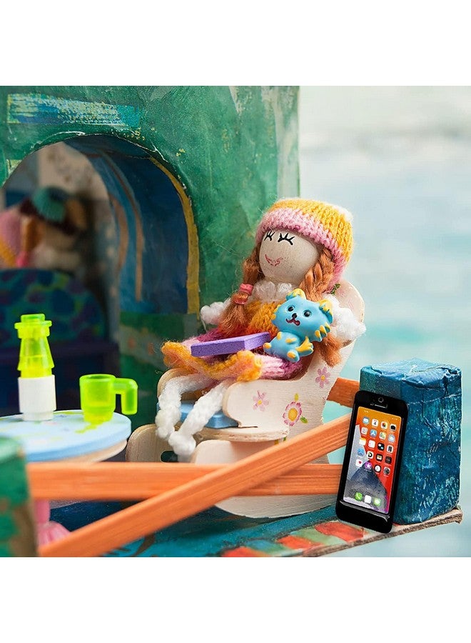 TBoxBo 7 Pack 1/12 Scale Dollhouse Cell Phone Simulator Accessories Mini Telephones Dollhouse Accessories Scene Simulation Miniatures Playset - Image 5