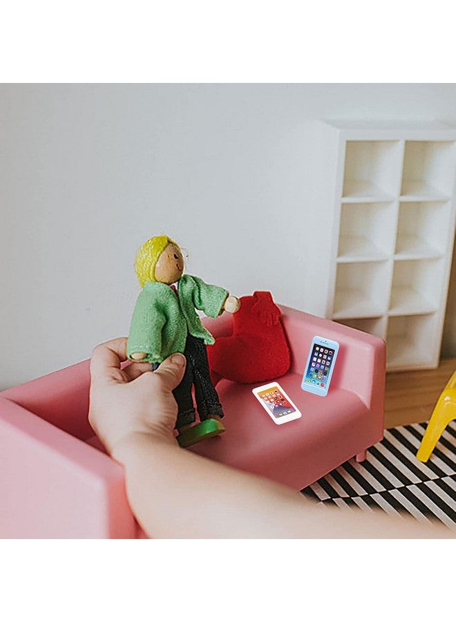 TBoxBo 7 Pack 1/12 Scale Dollhouse Cell Phone Simulator Accessories Mini Telephones Dollhouse Accessories Scene Simulation Miniatures Playset - Image 4