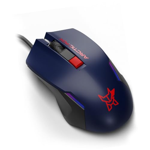 Arctic Fox Wired USB Gaming Mouse with Breathing Lights and DPI Upto 3600 (Deep Navy Blue) - Image 2