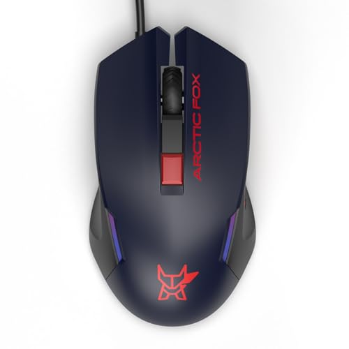 Arctic Fox Wired USB Gaming Mouse with Breathing Lights and DPI Upto 3600 (Deep Navy Blue) - Image 1