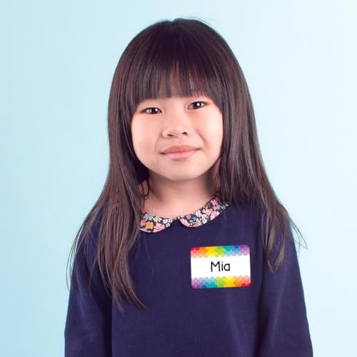 Creative Teaching Press CTP Painted Palette Rainbow Scallops Labels/Name Tags, Set of 36, 3.5” x 2.5” Each (Creative Teaching Press 4821) - Image 2