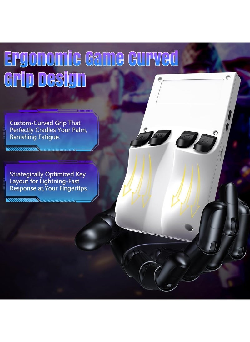 ELTRAZONE R36MAX Handheld Game Console, 2025 New Upgrade R36S Game Console, Portable Hand Held Open Source Linux System 4.0-in 4k HD IPS Screen Video Player (White-64GB) - Image 3