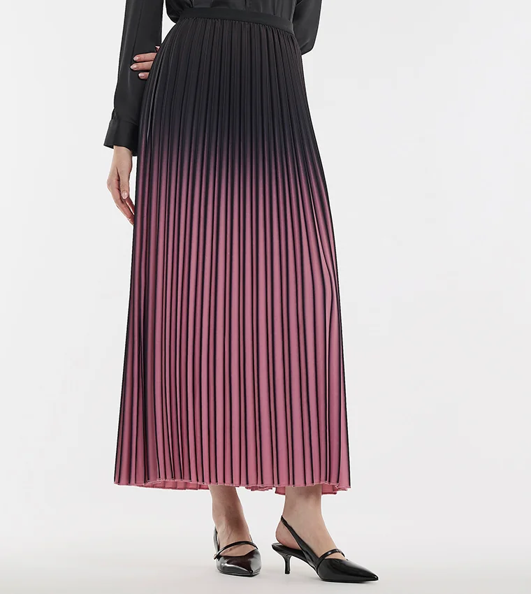 BCBG BCBG Ombre Printed Skirts With Pleats