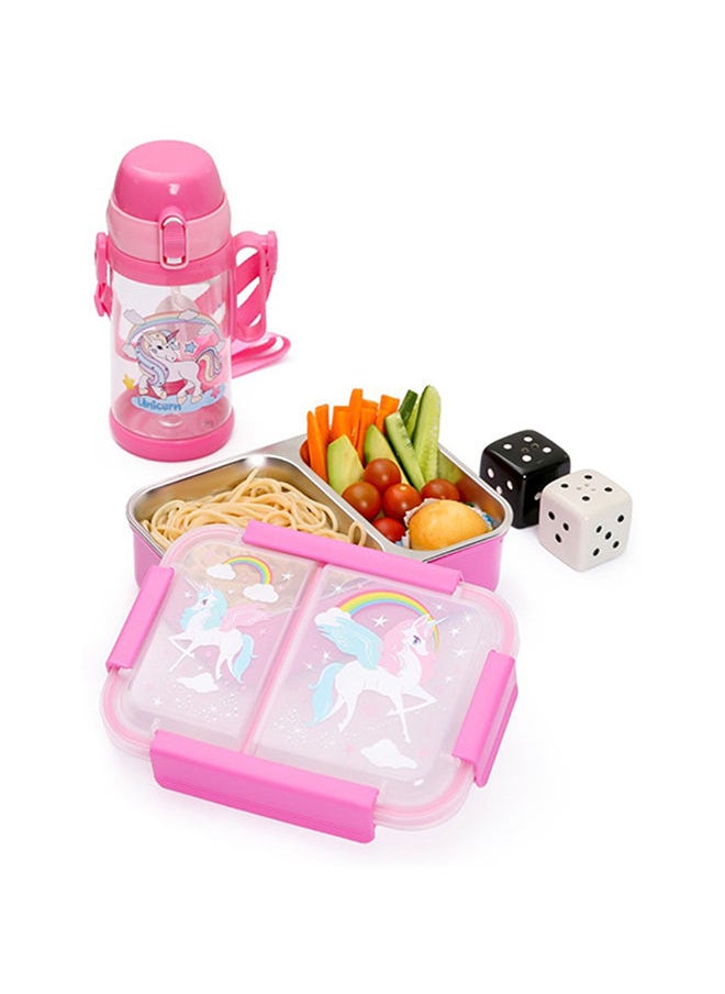Eazy Kids Steel Bento Insulated Lunch Box - Pink  - Image 3