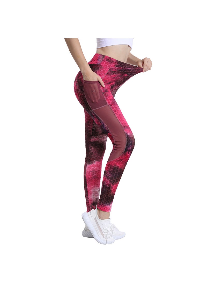 Generic - Womens Yoga Pants High Waist Mesh Splice Fitness Shorts Summer Autumn Winter Running Sports Dance Cycling Fitness Equipment Grey - Image 1