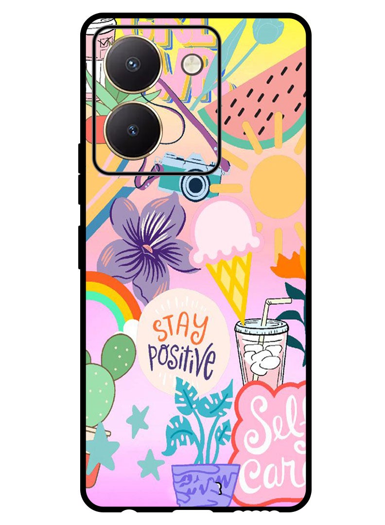 Theodor Protective Case Anti Scratch Shock Proof Bumper Cover For Vivo Y77t Stay Positive - Image 1