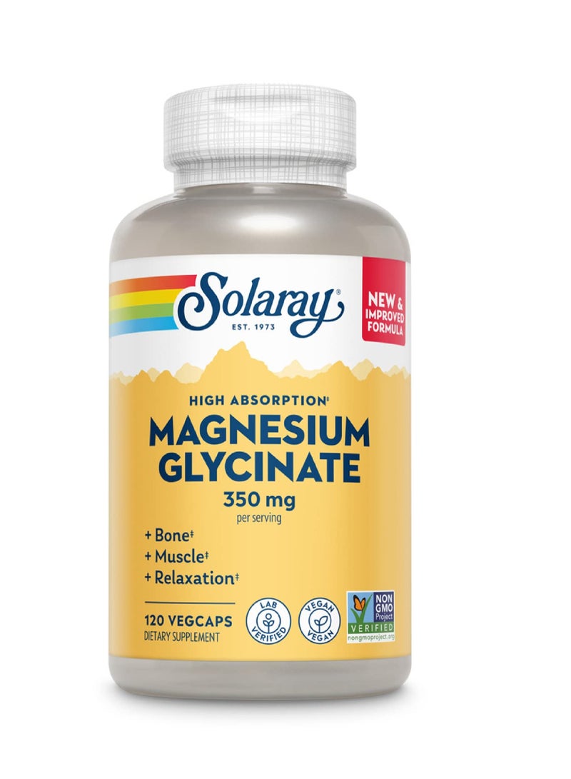 Solaray Magnesium Glycinate 350mg 120 Vegcaps 