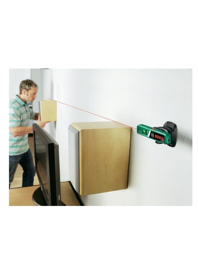BOSCH - Bosch laser spirit level PLL 1 P with wall mount (laser line for flexible alignment on walls and laser point for easy height transfer) - Image 1