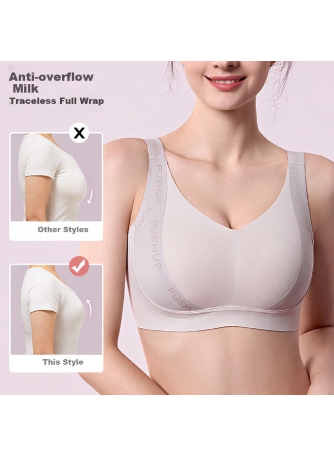 Finseech Light Sports Side Gathering Bra Without Steel Ring Thin Cup Bra Black 85b C - Image 3