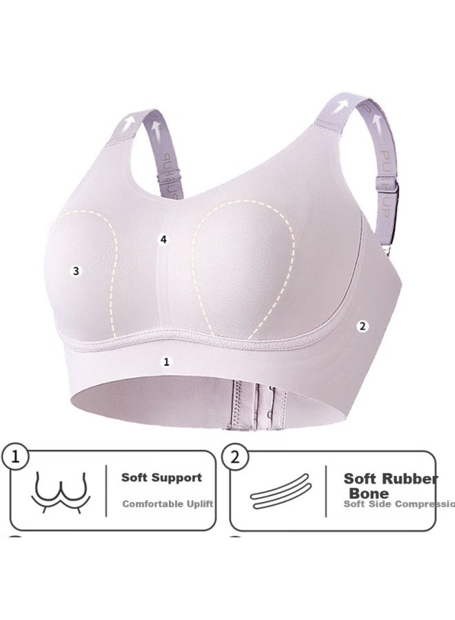 Finseech Light Sports Side Gathering Bra Without Steel Ring Thin Cup Bra Black 85b C - Image 4