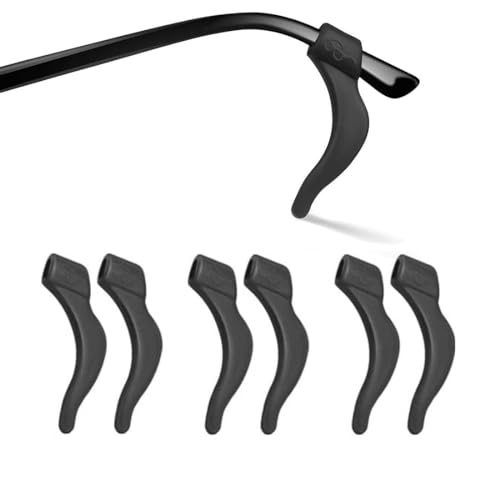 Storescent Eyeglasses Ear Grip- Soft Comfortable Anti-slip Holder - Silicone Ear Hook, Eyeglass Temple Tips Sleeve Retainer for Sunglasses (Pair of 6) - Image 1