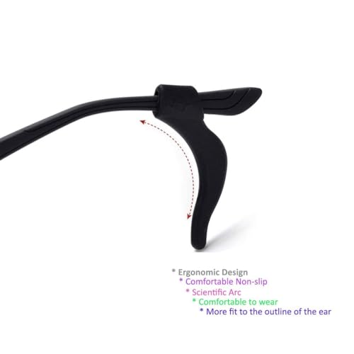 Storescent Eyeglasses Ear Grip- Soft Comfortable Anti-slip Holder - Silicone Ear Hook, Eyeglass Temple Tips Sleeve Retainer for Sunglasses (Pair of 6) - Image 3