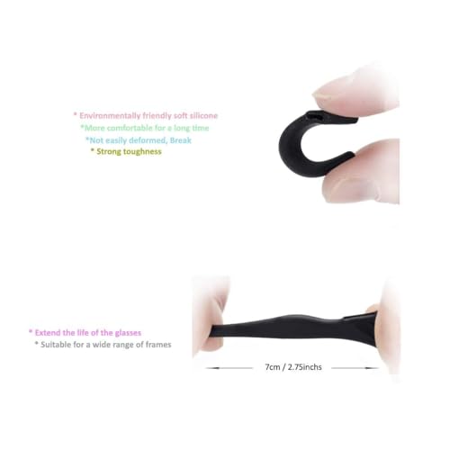 Storescent Eyeglasses Ear Grip- Soft Comfortable Anti-slip Holder - Silicone Ear Hook, Eyeglass Temple Tips Sleeve Retainer for Sunglasses (Pair of 6) - Image 4