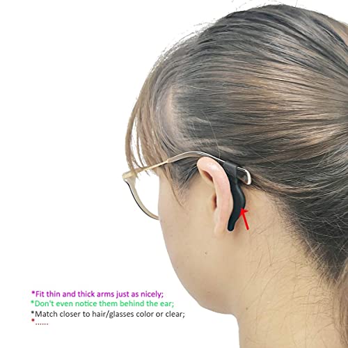 Storescent Eyeglasses Ear Grip- Soft Comfortable Anti-slip Holder - Silicone Ear Hook, Eyeglass Temple Tips Sleeve Retainer for Sunglasses (Pair of 6) - Image 2