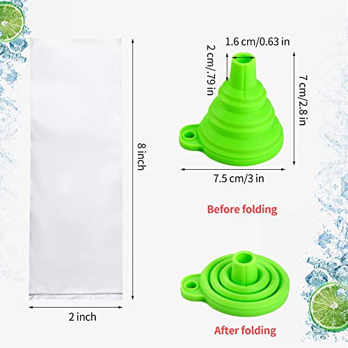 Patelai 200 Pieces Ice Pop Bags 2 x 8 Inch Bolsitas Para Bolis De Hielo Mexicanas Ice Cream Bolis Bags Pouch for Making Candy, Freeze Pops - Image 2