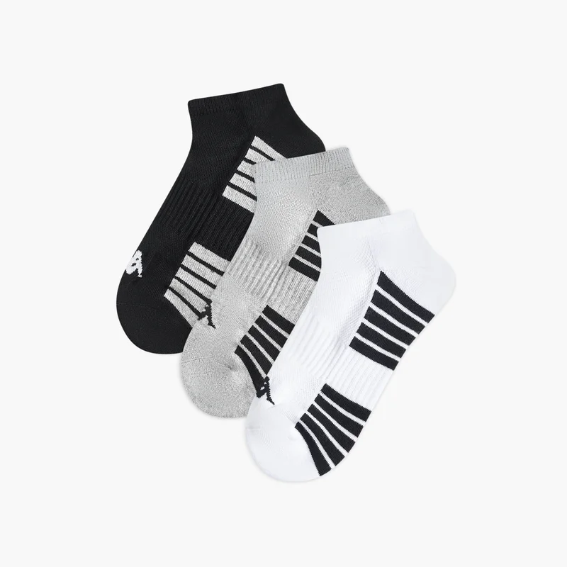 Kappa Set of 3 - Kappa Striped Ankle Length Half Terry Socks
