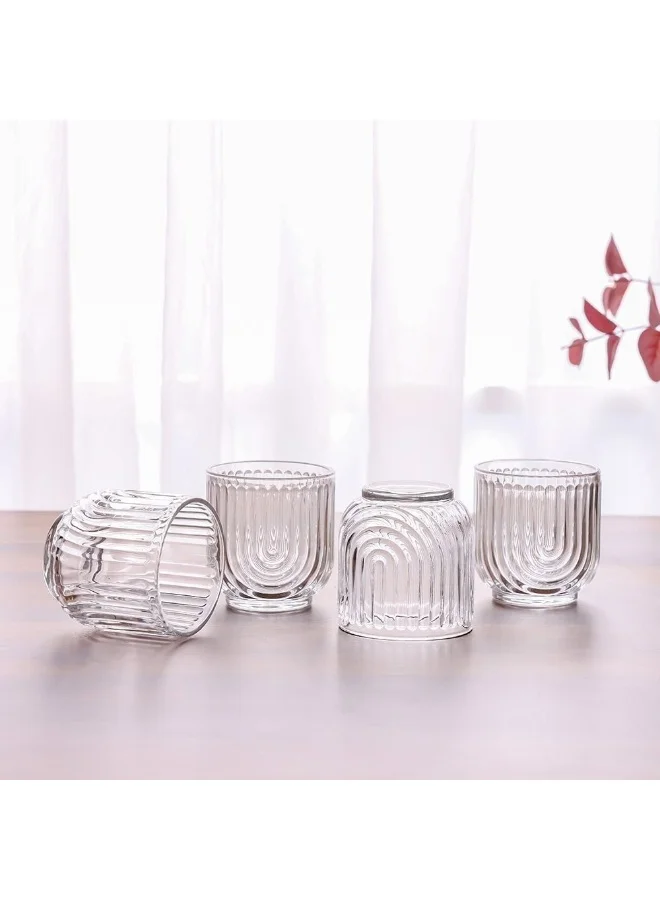DANUBE HOME Minetta 6-Piece On the Rock Glass Set - Premium Scotch & Whisky Glasses, 325ml Tumbler Set for Elegant Entertaining - Ideal for Home Bar & Glassware Collection